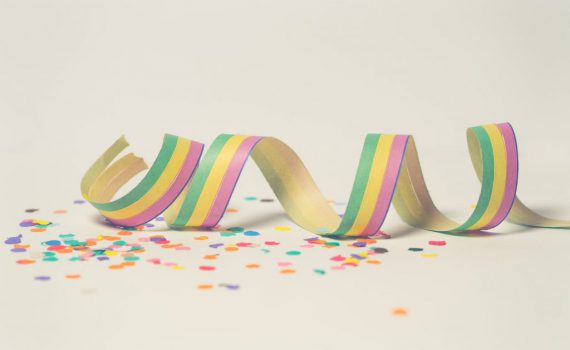 pink green and yellow ribbon illustration